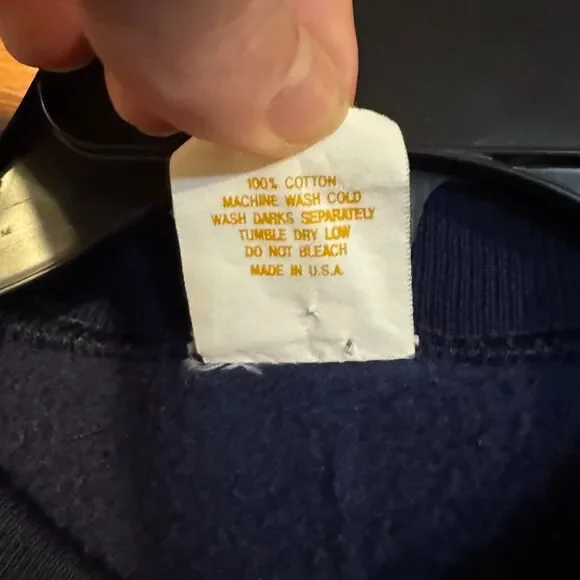 T's By DC Sweatshirt Men's L Navy Blue USA Washington DC 100% Cotton Vintage - Picture 5 of 8